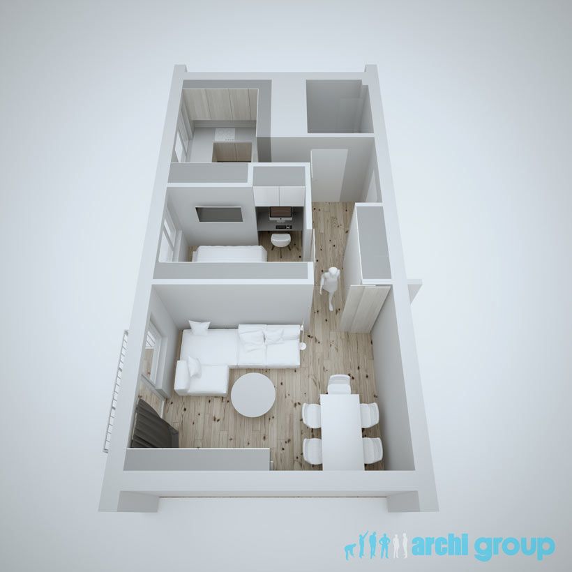Projekt koncepcyjny wnętrz mieszkania w Zabrzu KMZ45-4b