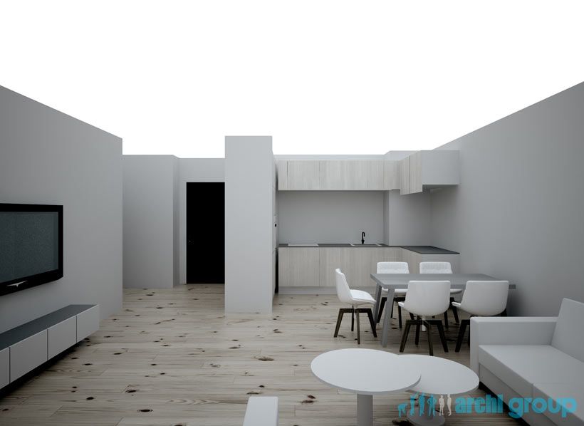 Projekt koncepcyjny wnętrz mieszkań w Gdyni KAG127-3a