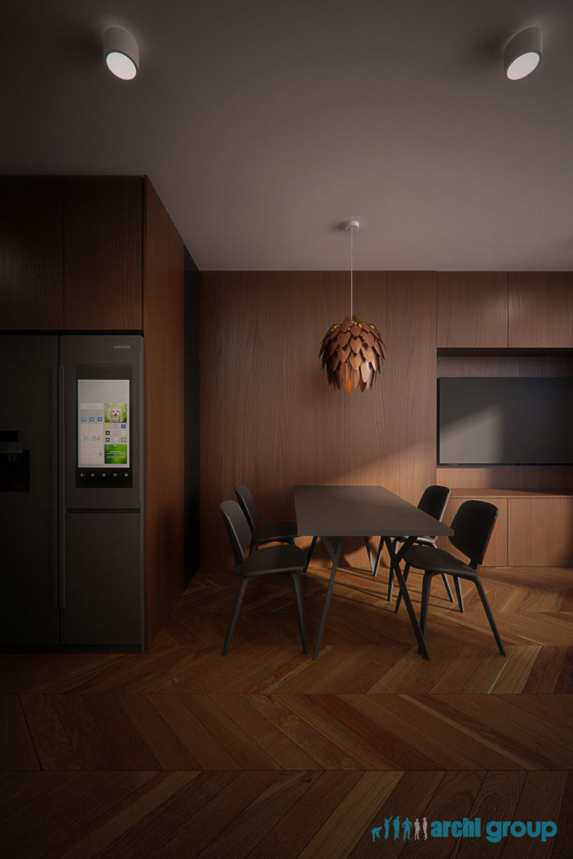 Projekt wnętrz apartamentu YACHT PARK w Gdyni AGZ71 img6