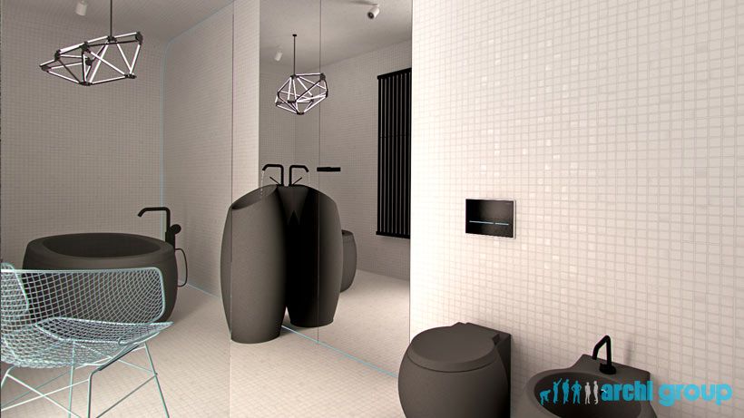 Projekt wnętrz łazienki w Katowicach img1