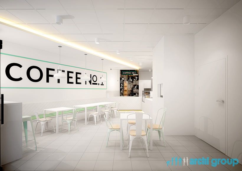 Projekt wnętrz kawiarni img1