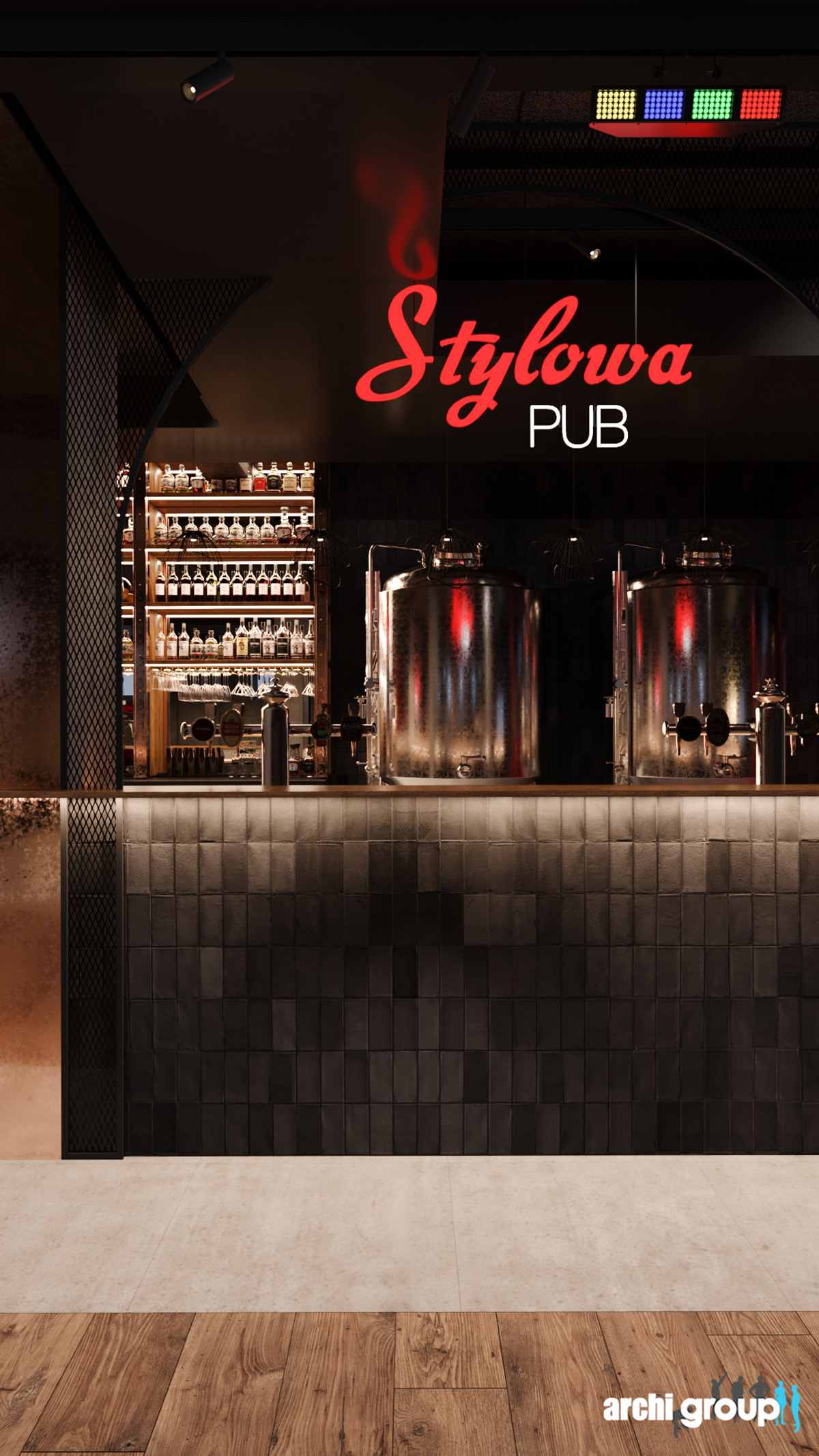 Projekt wnętrz restauracji STYLOWA w Bieruniu PSB290 img4
